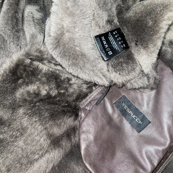 VESPUCCI SHERLING leather coat - Picture 5 of 11